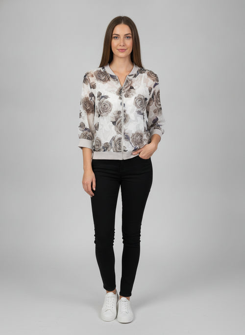HY-J630-12 Chaqueta Trans Flores
