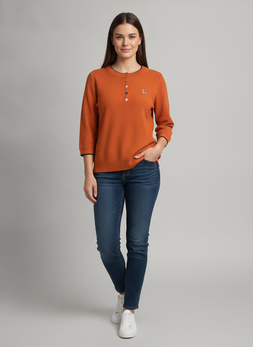 HY-B376-Blusa Red Llama
