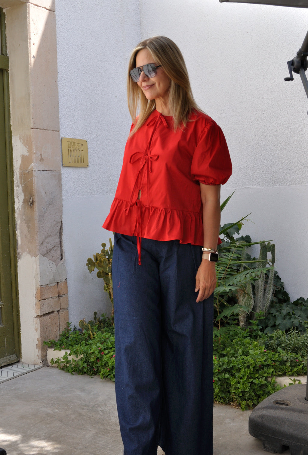 38391 Pantalón Tipo Mezclilla Acampanado
