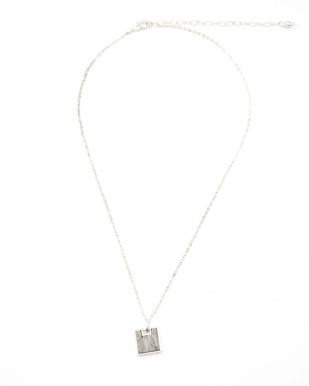 5750 Collar Doble Cadena y Piedra