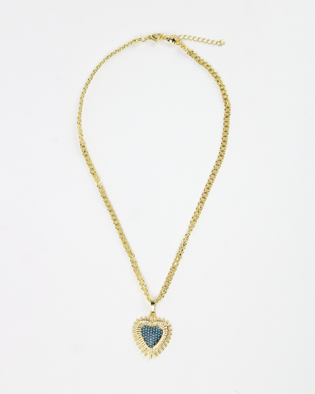 24095 Collar dije corazón centro brillo