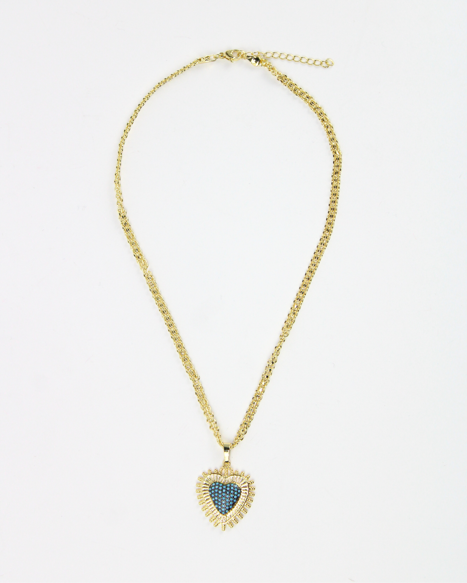 24095 Collar dije corazón centro brillo