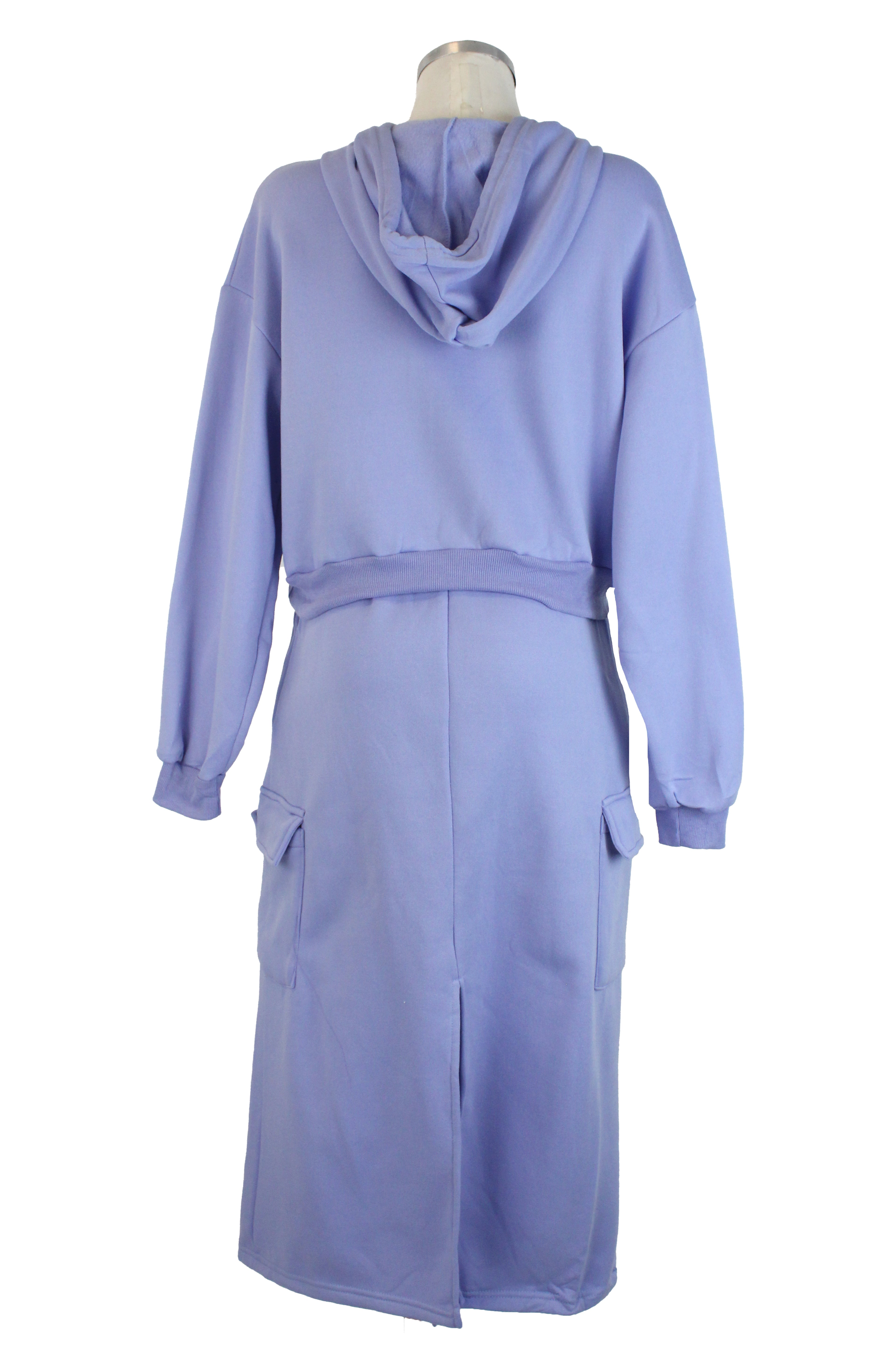 SETF25231 Conjunto Lisa con Falda y Sudadera Corta