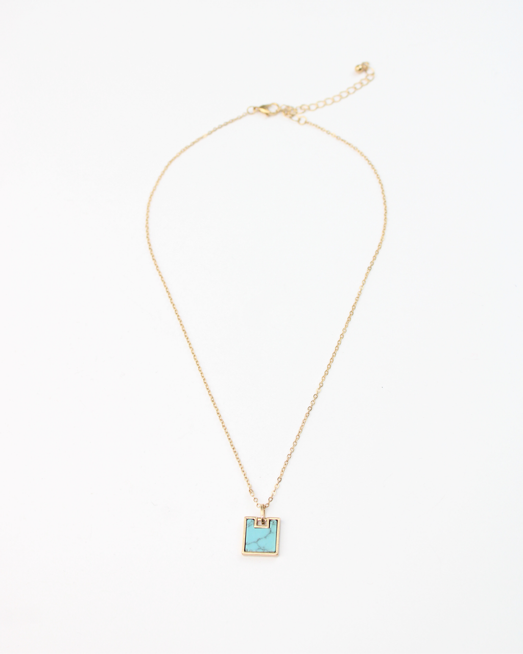 5750 Collar Doble Cadena y Piedra