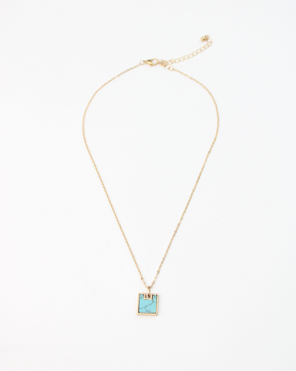 5750 Collar Doble Cadena y Piedra