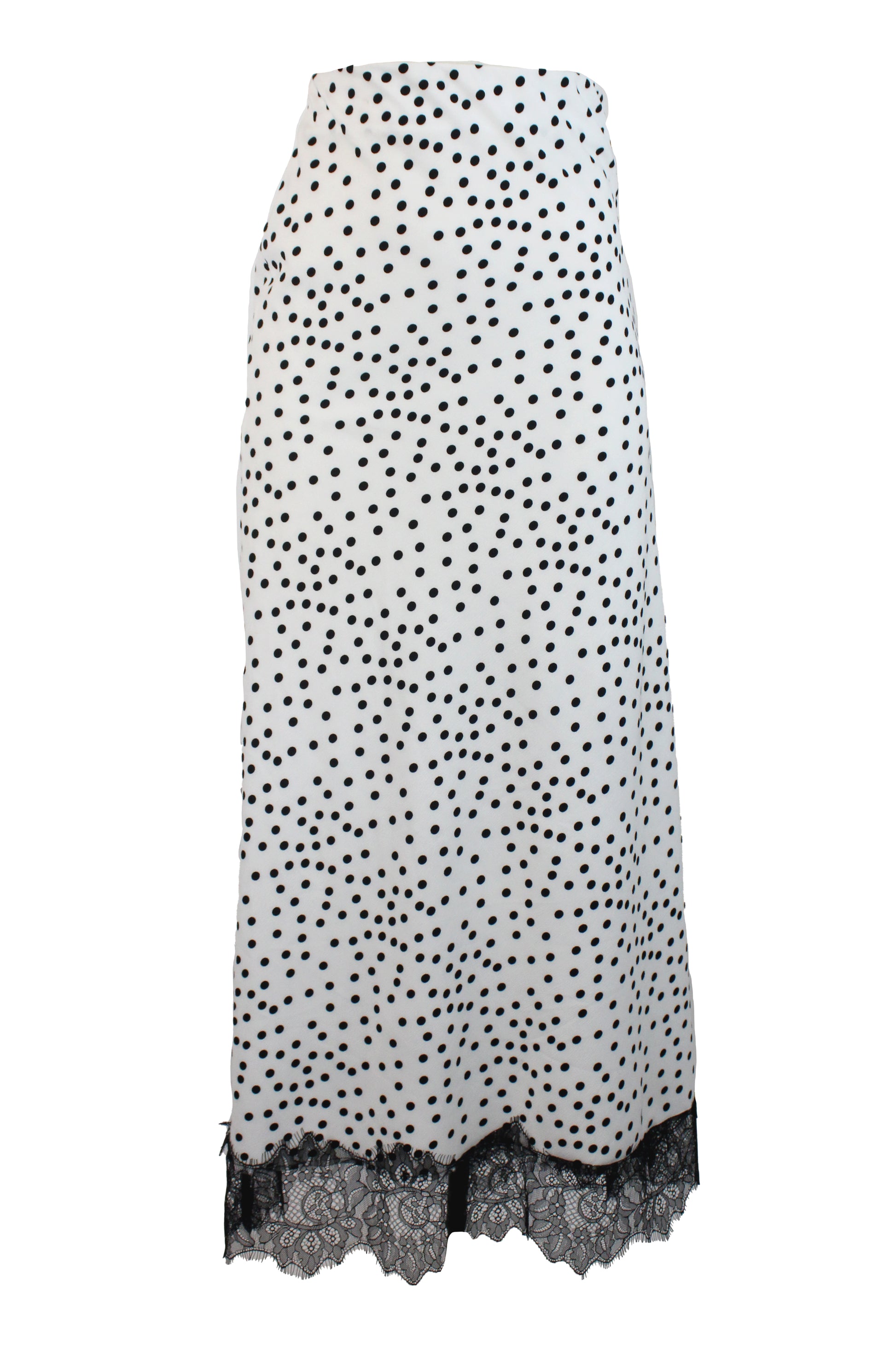 4106GBJ Falda de Puntos Larga con Encaje