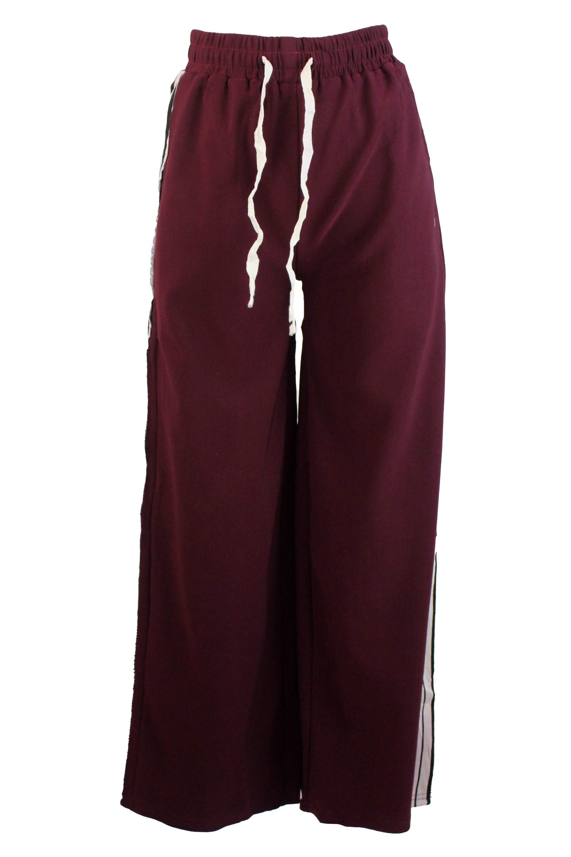 YC-32189 Pantalonera Lisa con Bordado y Rayas Laterales