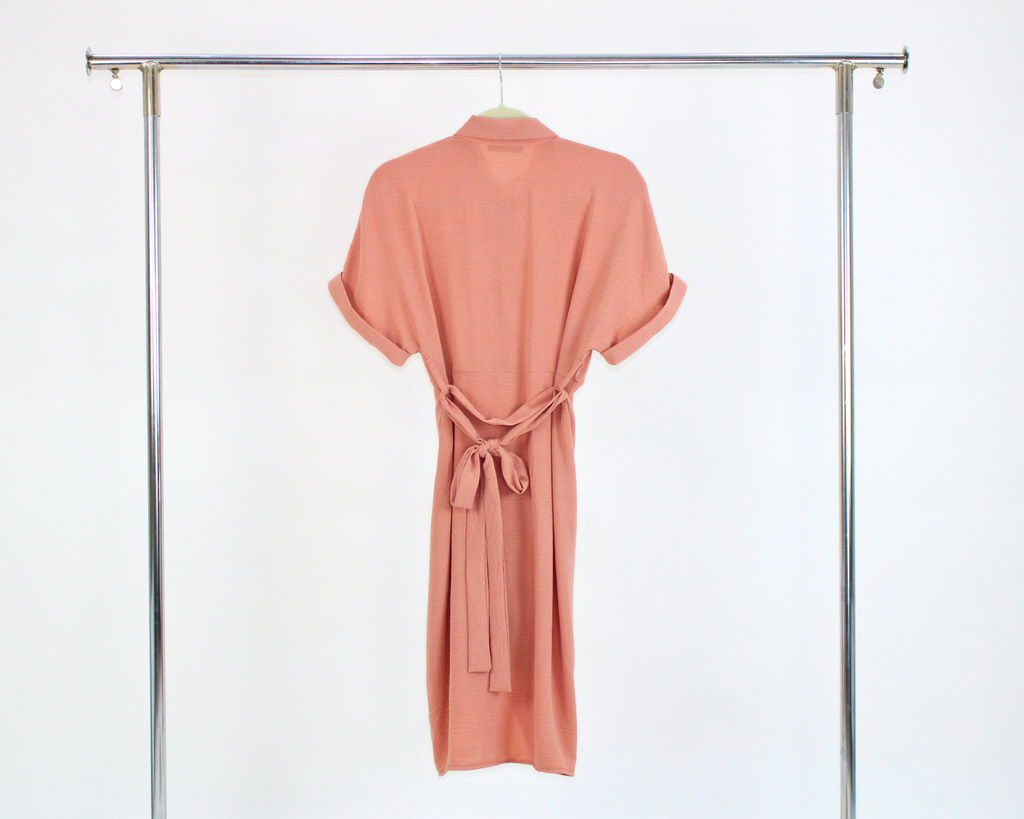 21248 Vestido camisero plizado