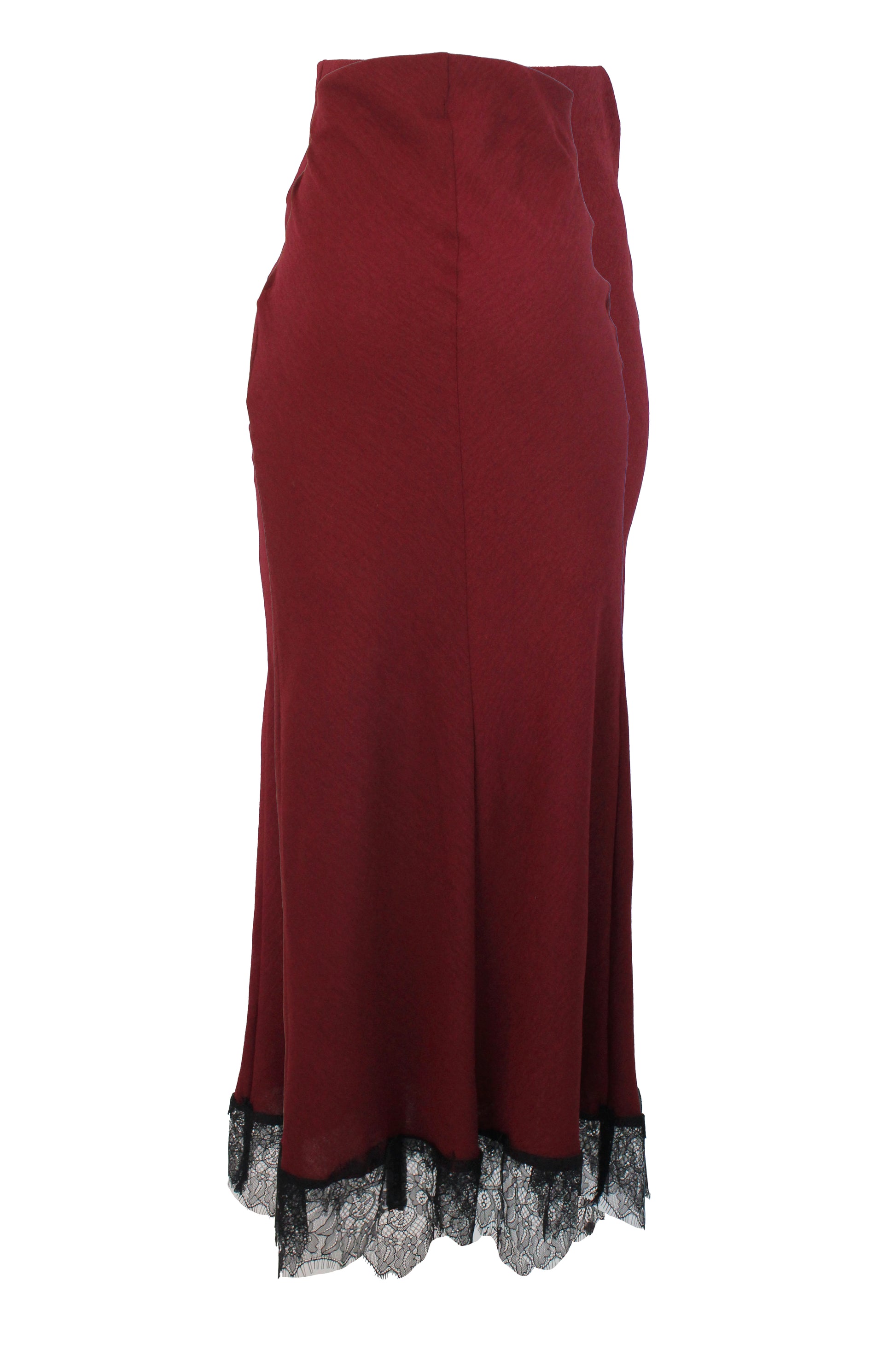 4106LXLJ Falda Larga Corrugada con Encaje