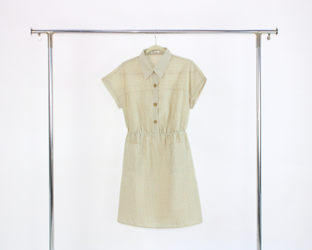 MO153 Vestido líneas vertical elástico