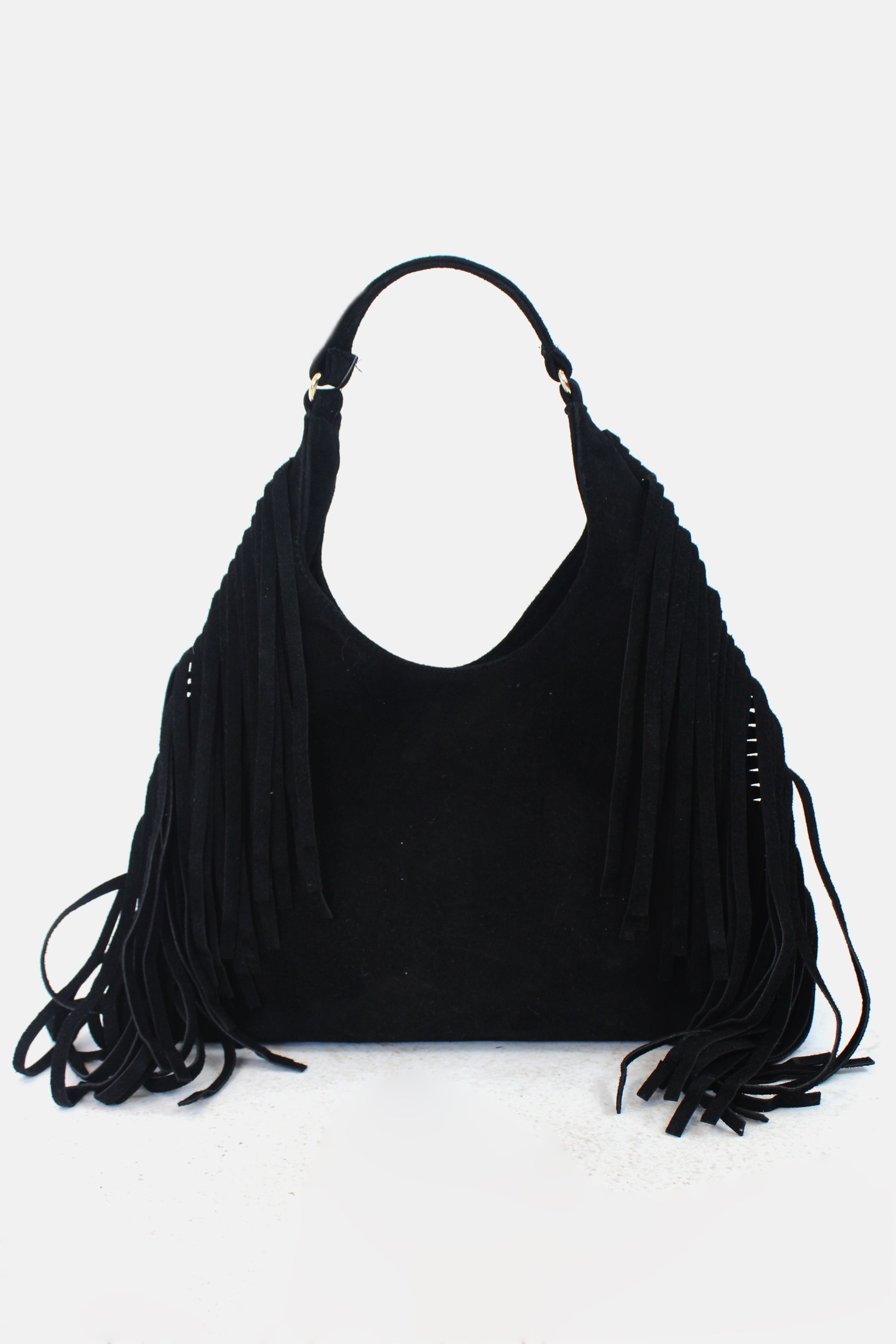 2601 Bolsa Gamuza con Barbitas Asa Seguida