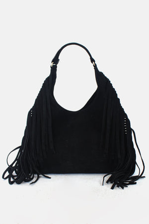 2601 Bolsa Gamuza con Barbitas Asa Seguida