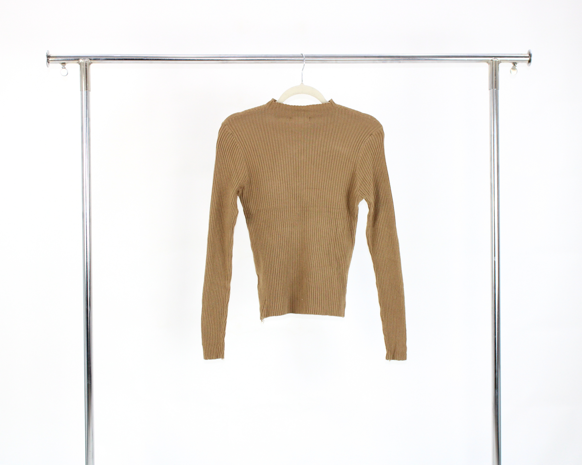 G241095R Sueter Acanalado V con Cuello Medio