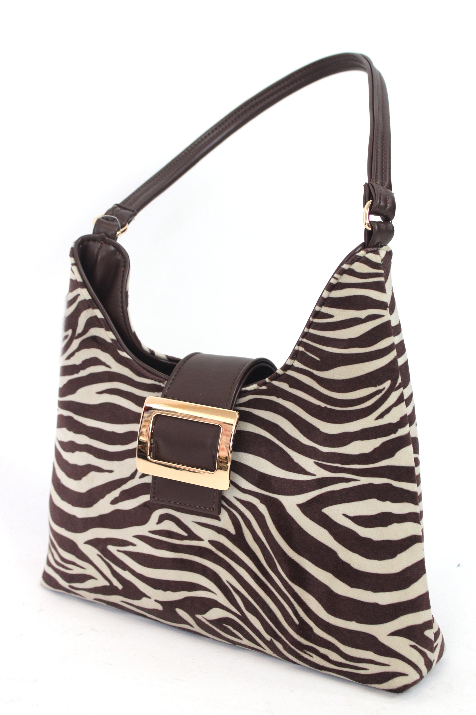 015 Bolsa Rigida Zebra Cafe Hebilla y Asas