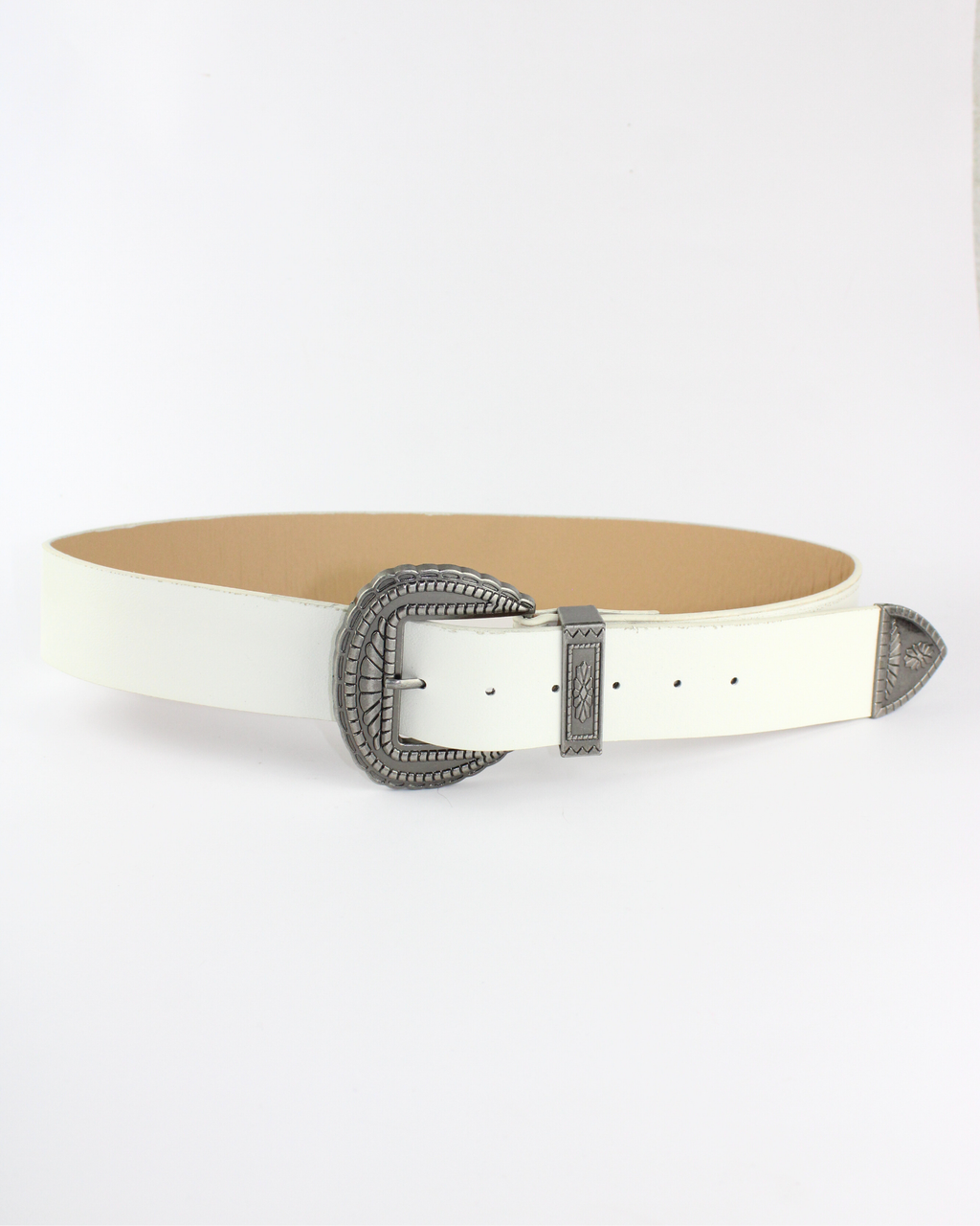 1406 Cinturón hebilla cuadrada grabada