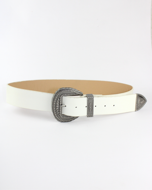 1406 Cinturón hebilla cuadrada grabada