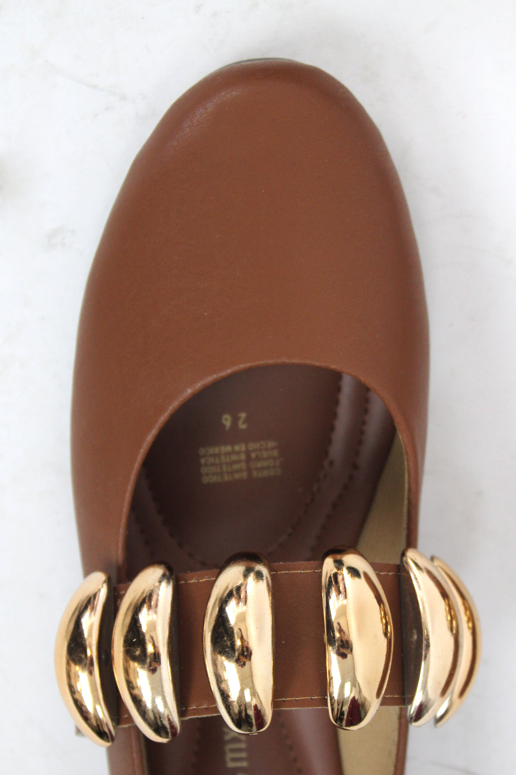 137 Mocassin estilo ballet Marbella Hebilla 6 Ovalos Dorados