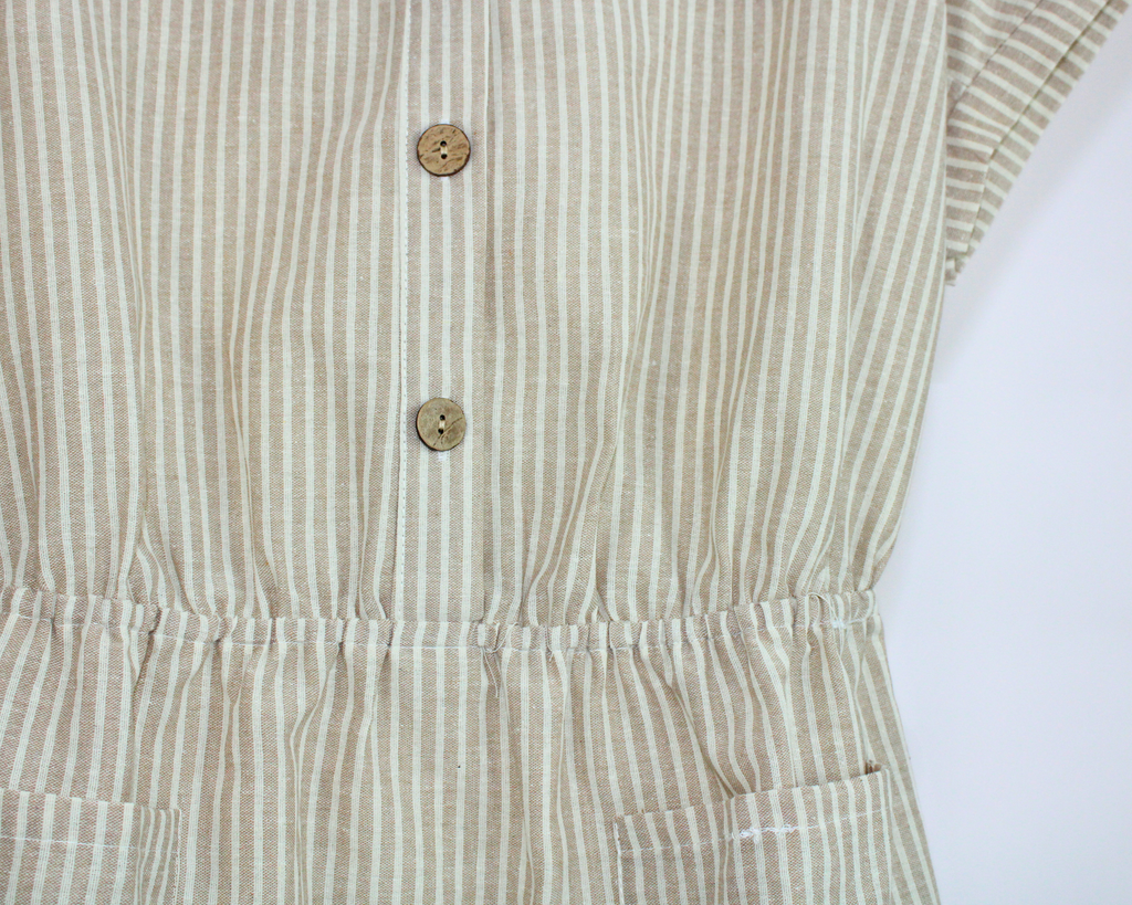 MO153 Vestido líneas vertical elástico