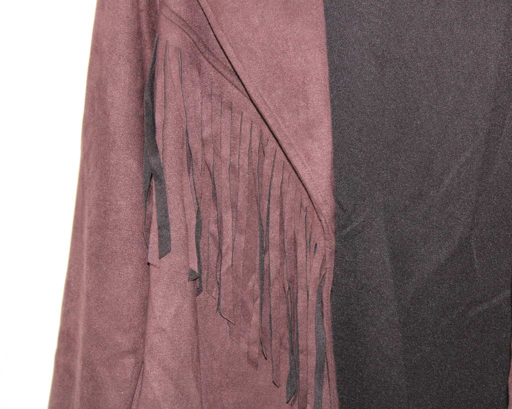 Saco Gamuza con Solapa y Barbitas 076