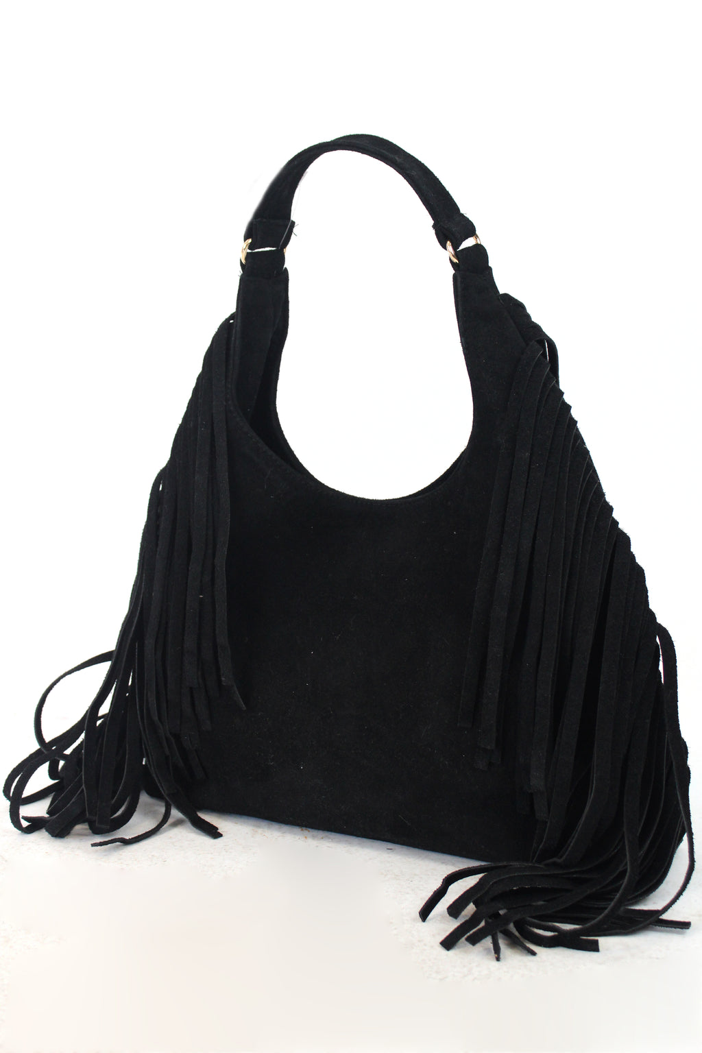 2601 Bolsa Gamuza con Barbitas Asa Seguida