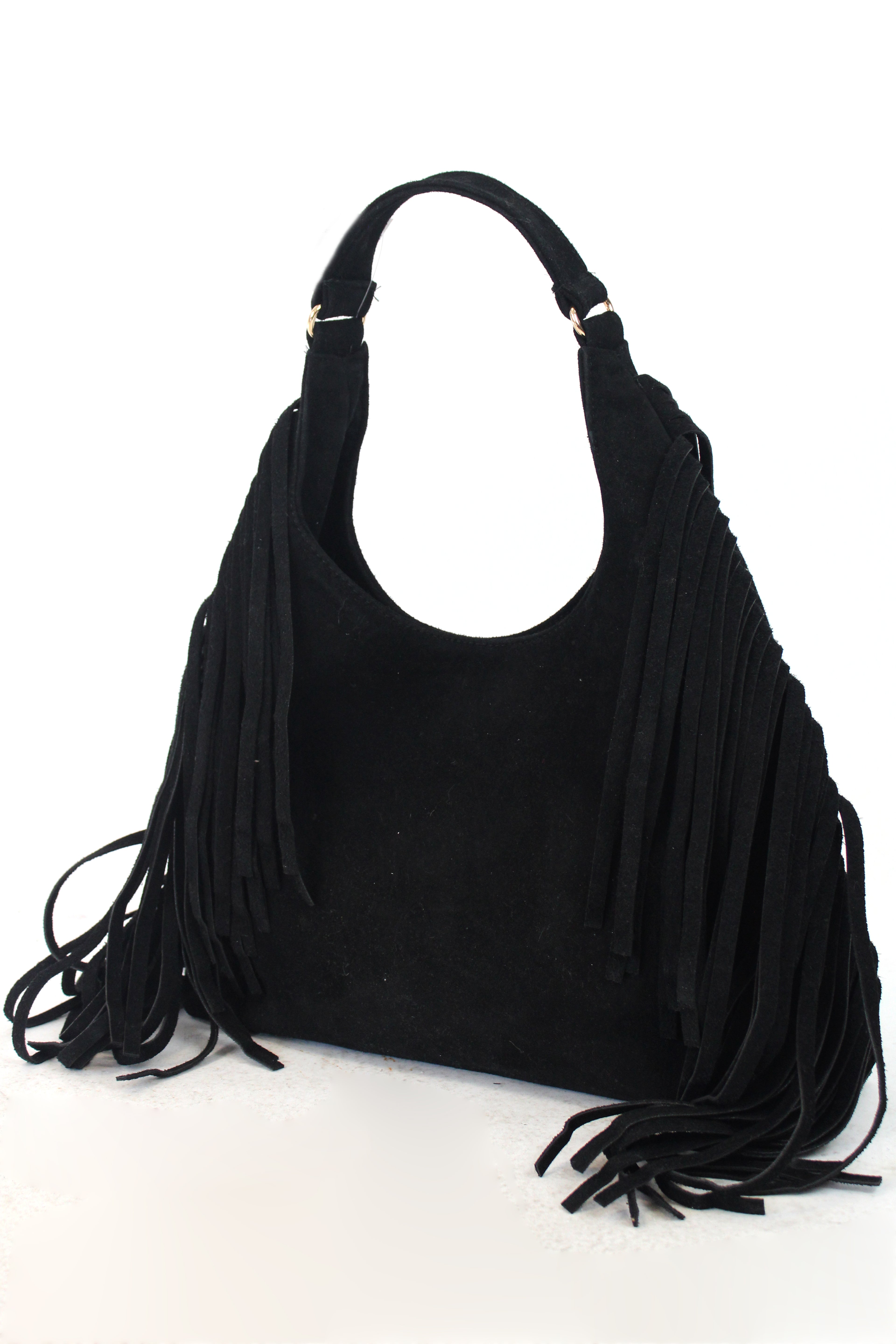 2601 Bolsa Gamuza con Barbitas Asa Seguida