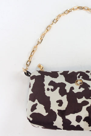 52565 Bolsa Mediana Estampado Vaca con Cadena