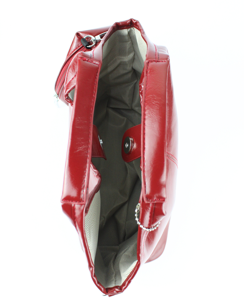 Z22 Bolsa Monedero Rojo Correa Estampada