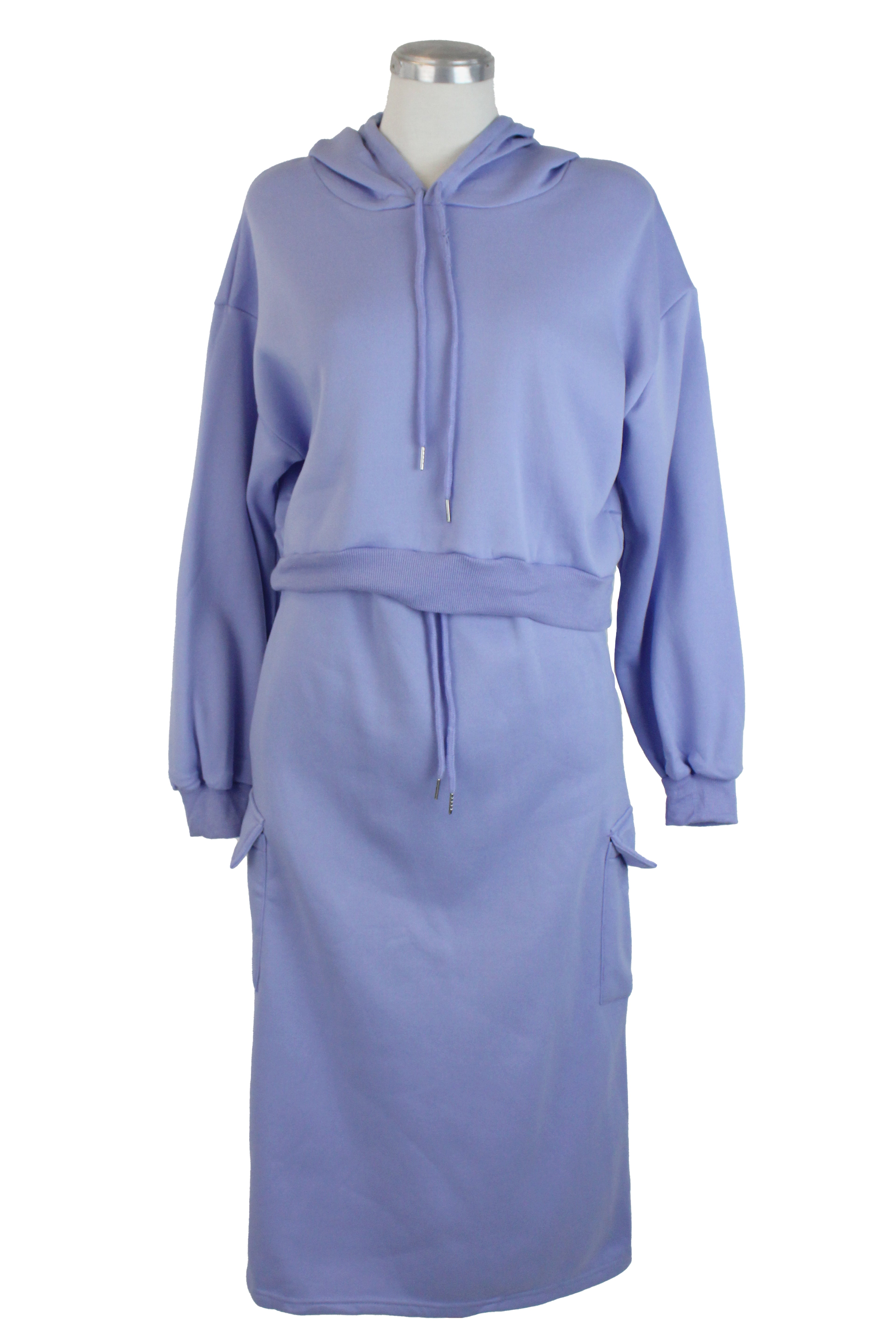 SETF25231 Conjunto Lisa con Falda y Sudadera Corta