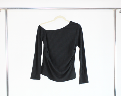 G241137H Blusa Acanalado Escote Hombro