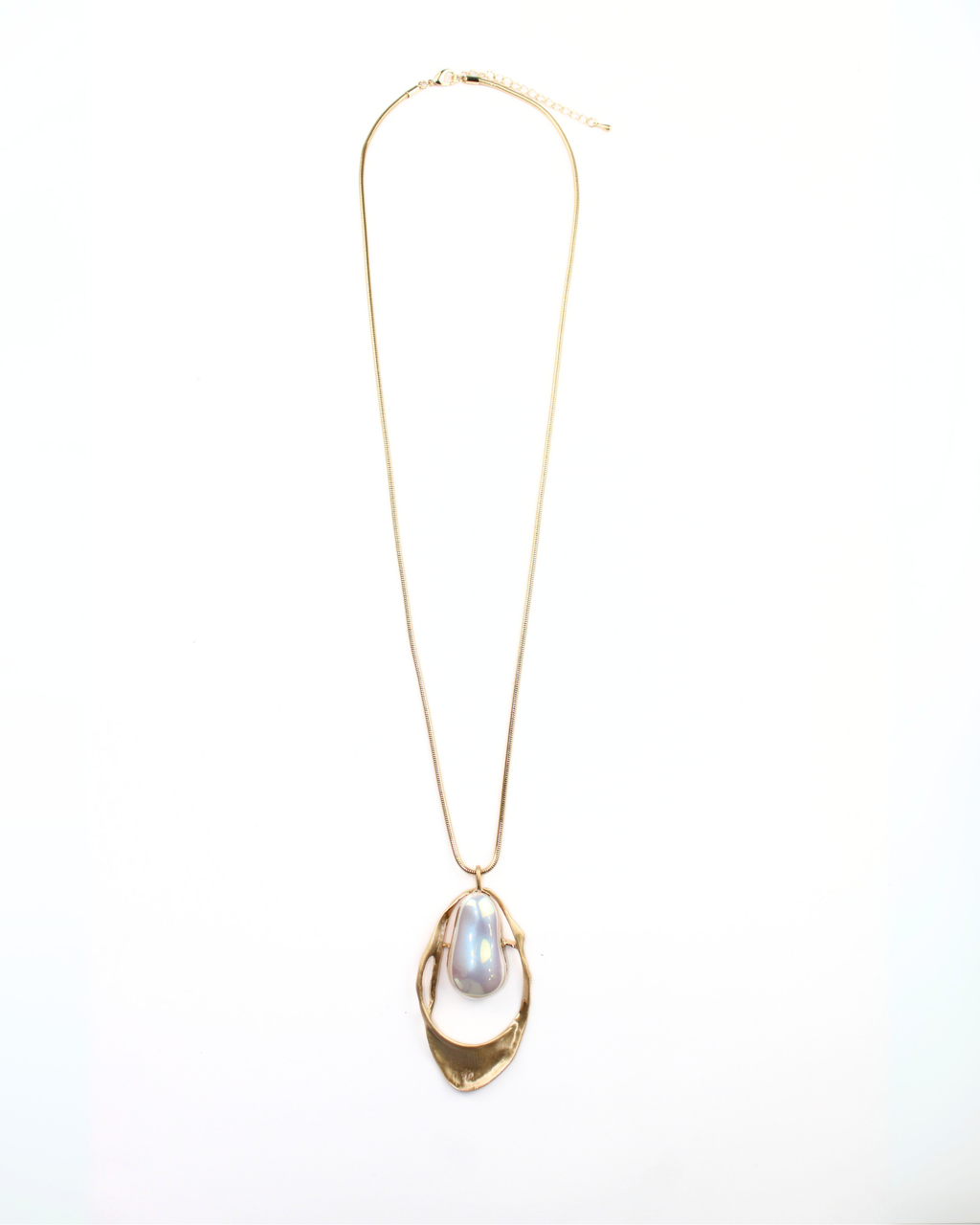 25032 Collar largo con perlas irregular