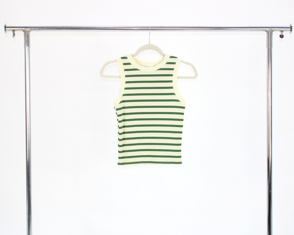 902601 Blusa básica sin mangas líneas horizontal