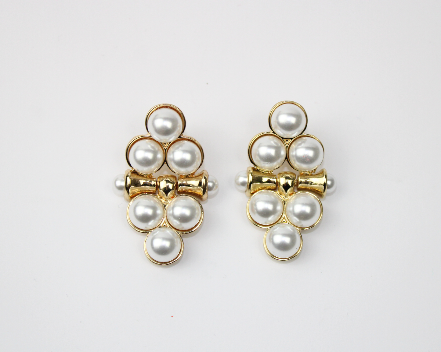 021325 Aretes De Perla En Forma De Rombo