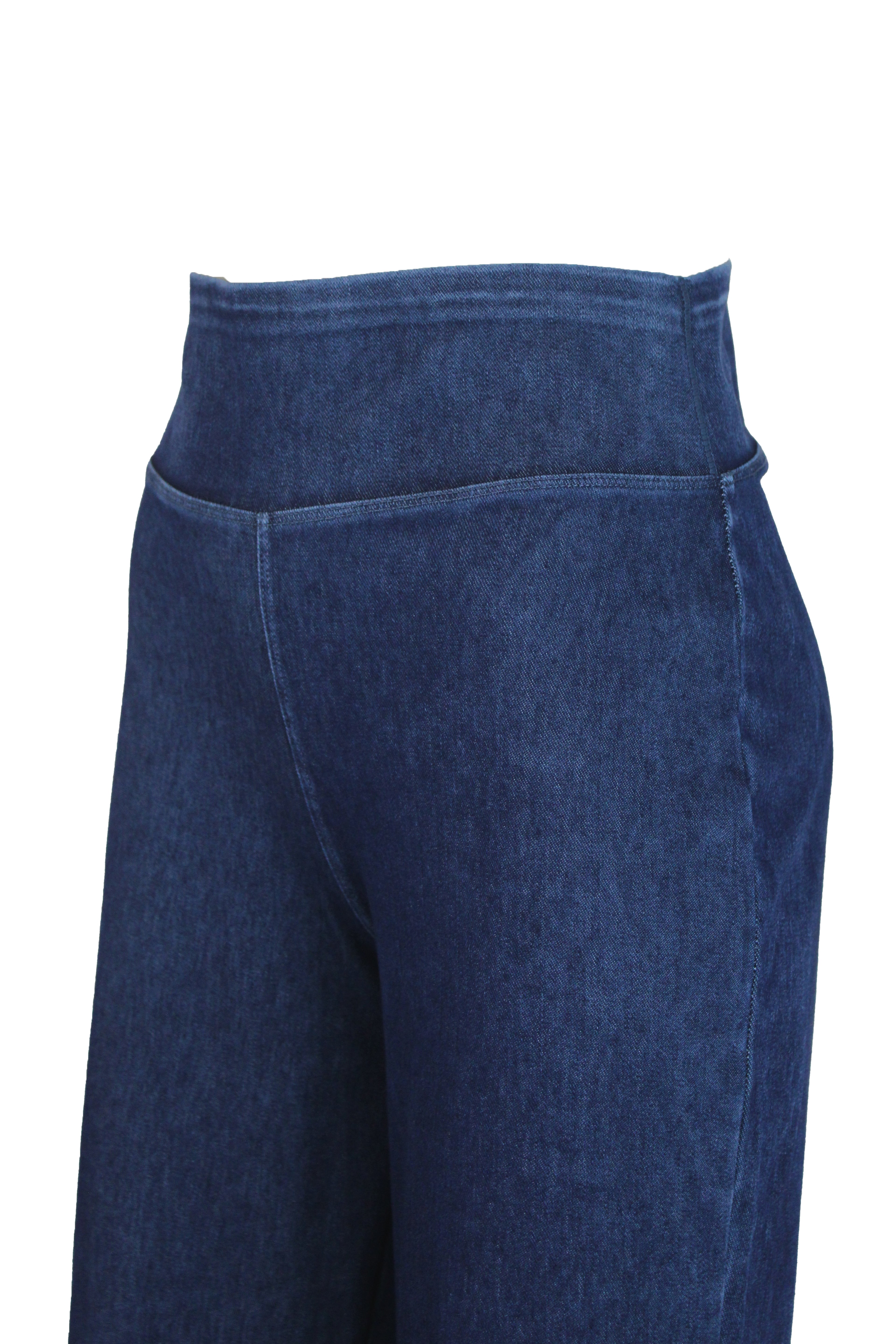 T3678 Pantalón Tipo Mezclilla con Pretina Ancha