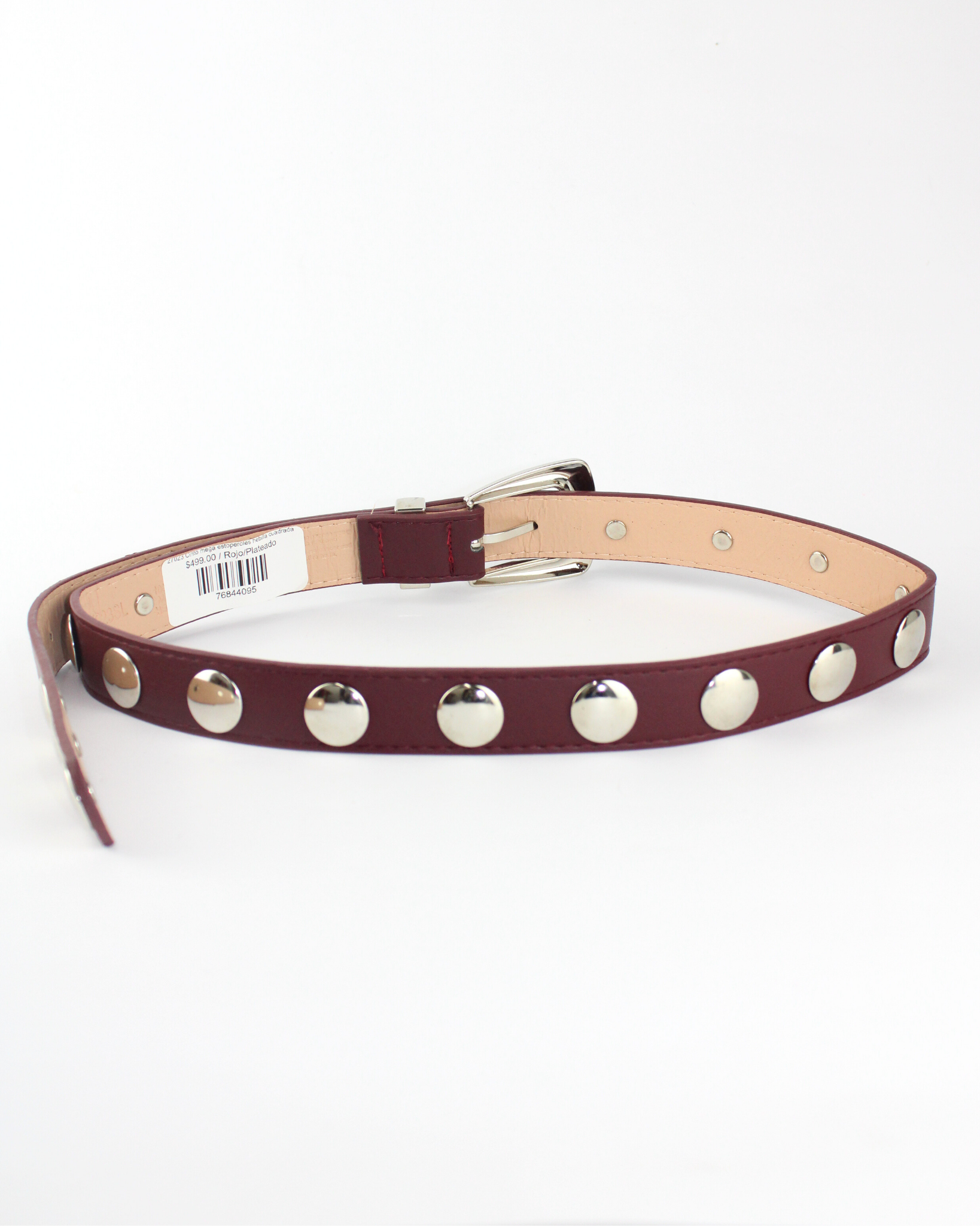 27023 Cinto mega estoperoles hebilla cuadrada