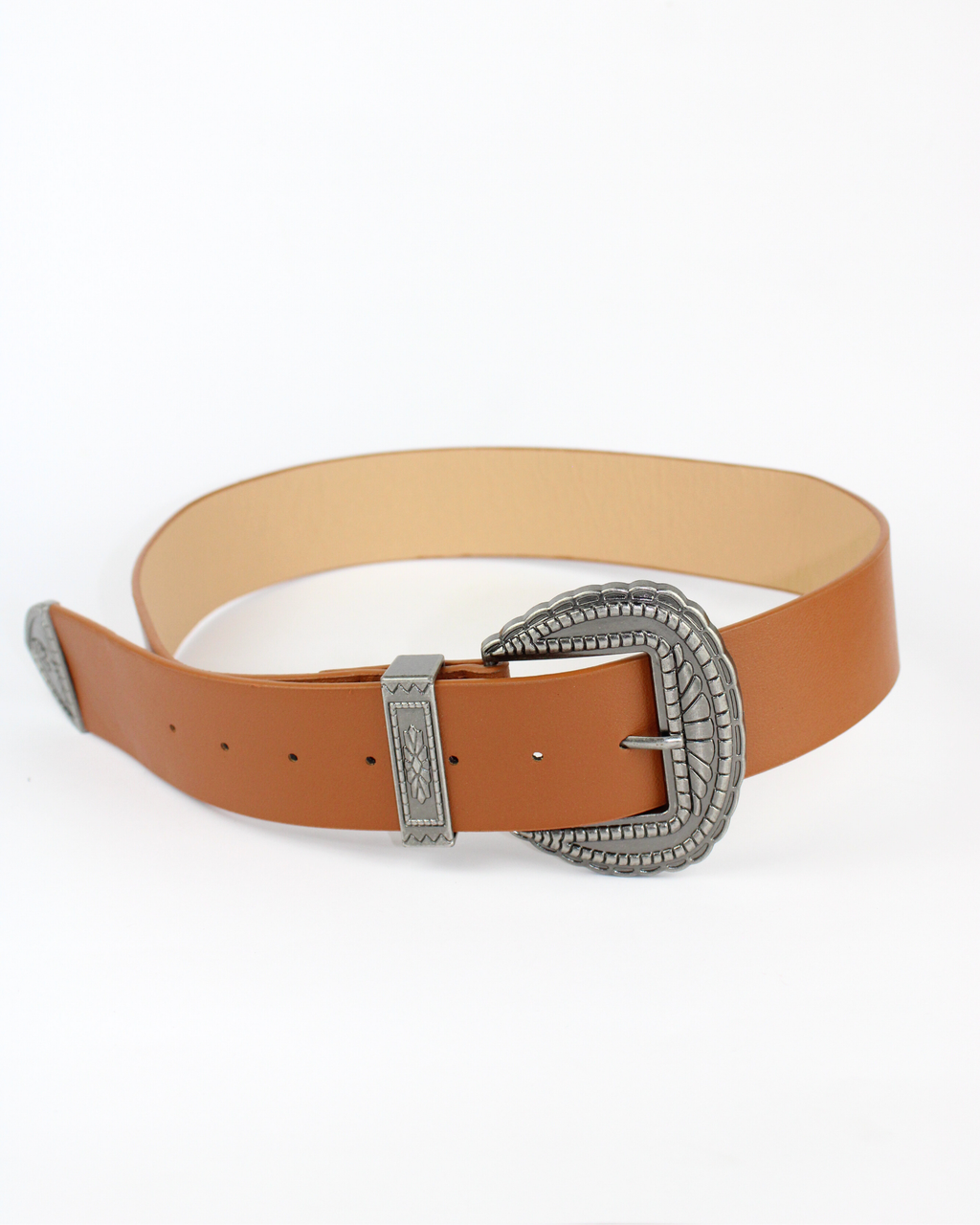 1406 Cinturón hebilla cuadrada grabada