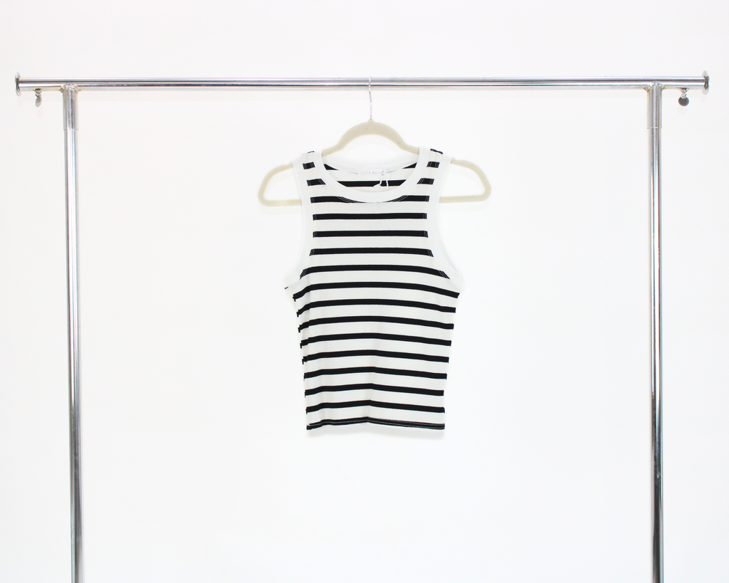 902601 Blusa básica sin mangas líneas horizontal