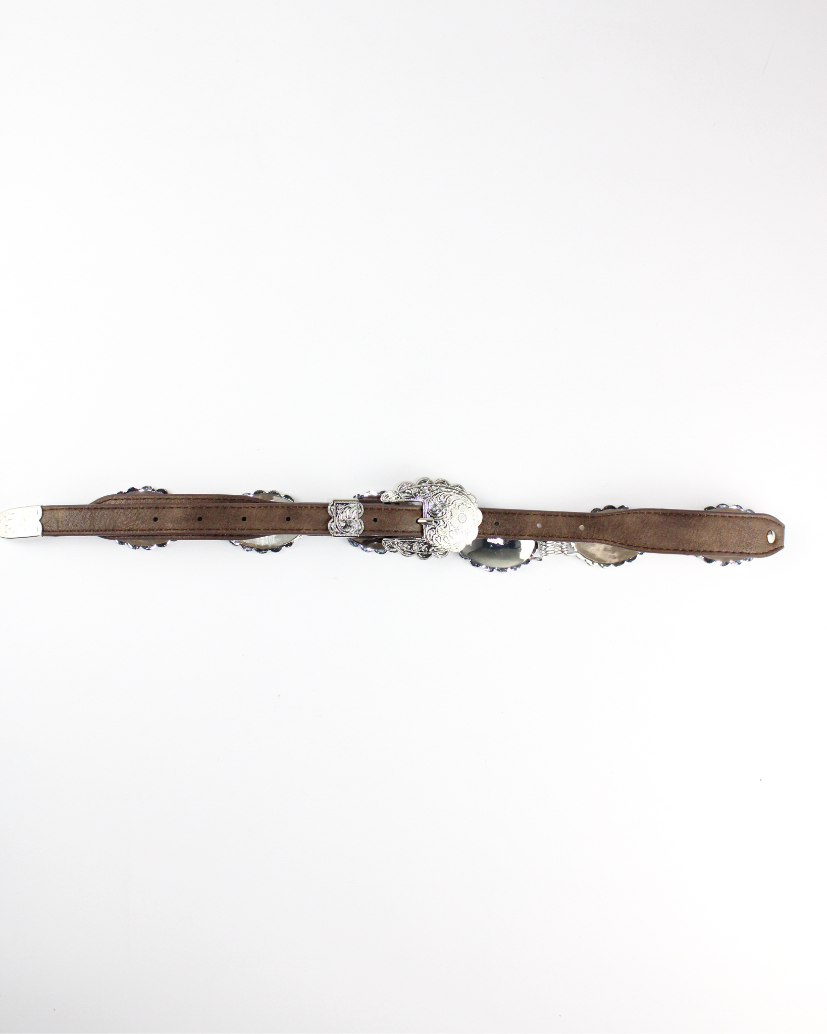 25012 Cinto 6 medallones hebilla flor