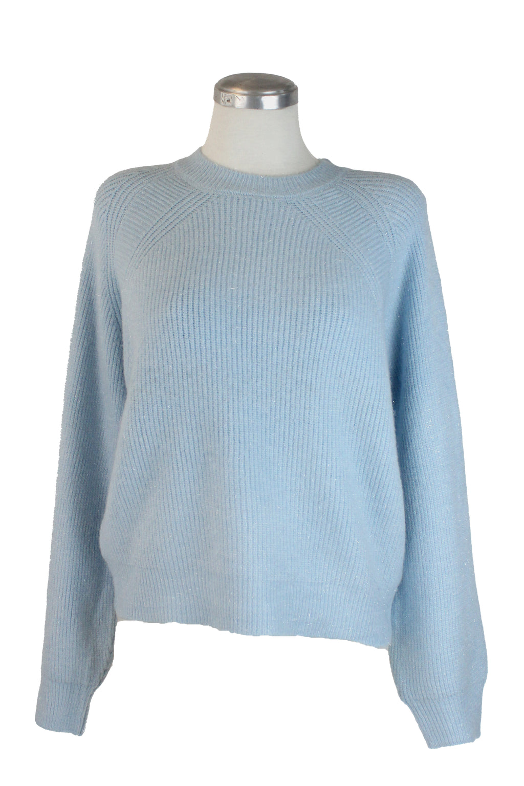 SL-11006 Suéter Tejido Diseño Rayas con Brillos