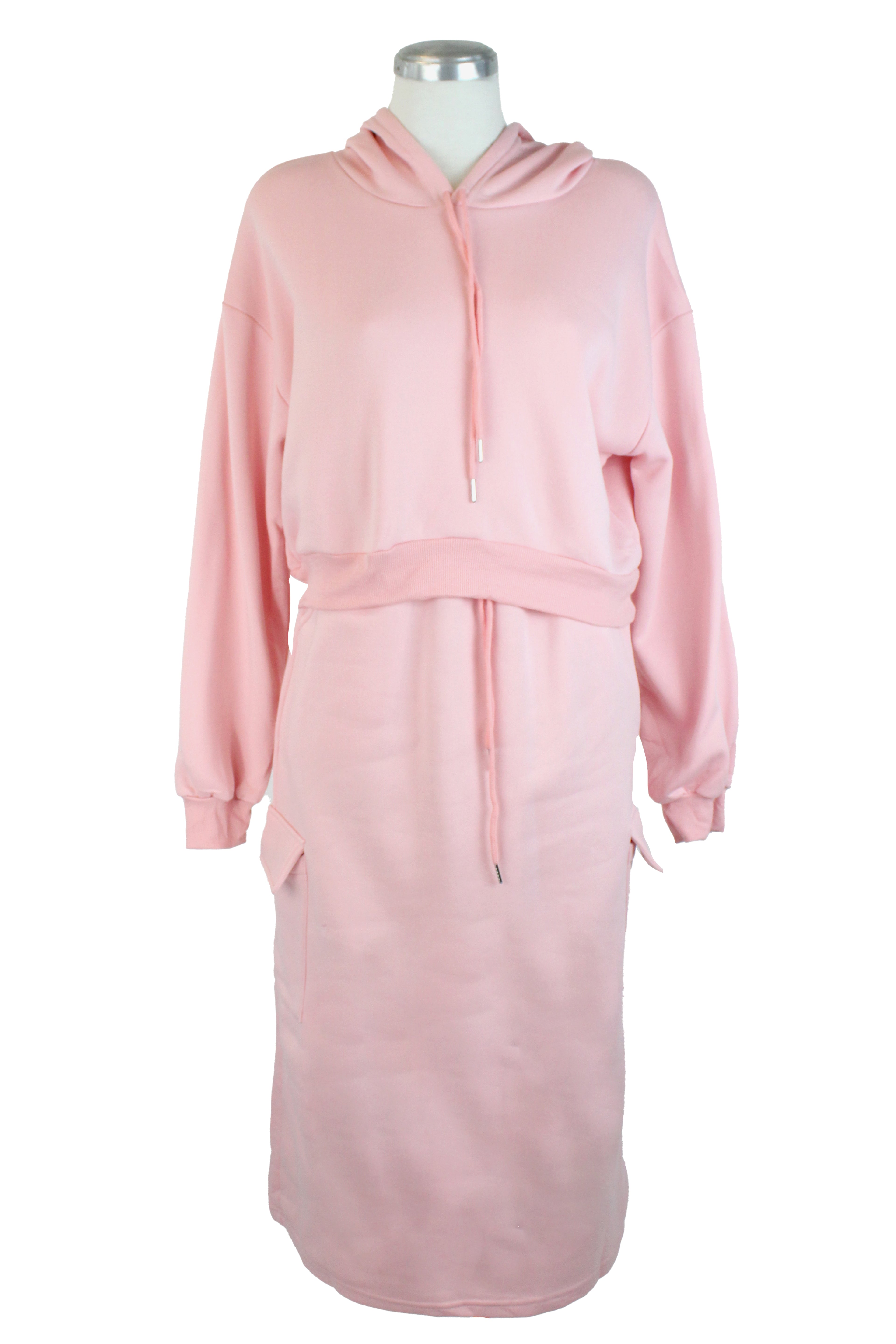 SETF25231 Conjunto Lisa con Falda y Sudadera Corta