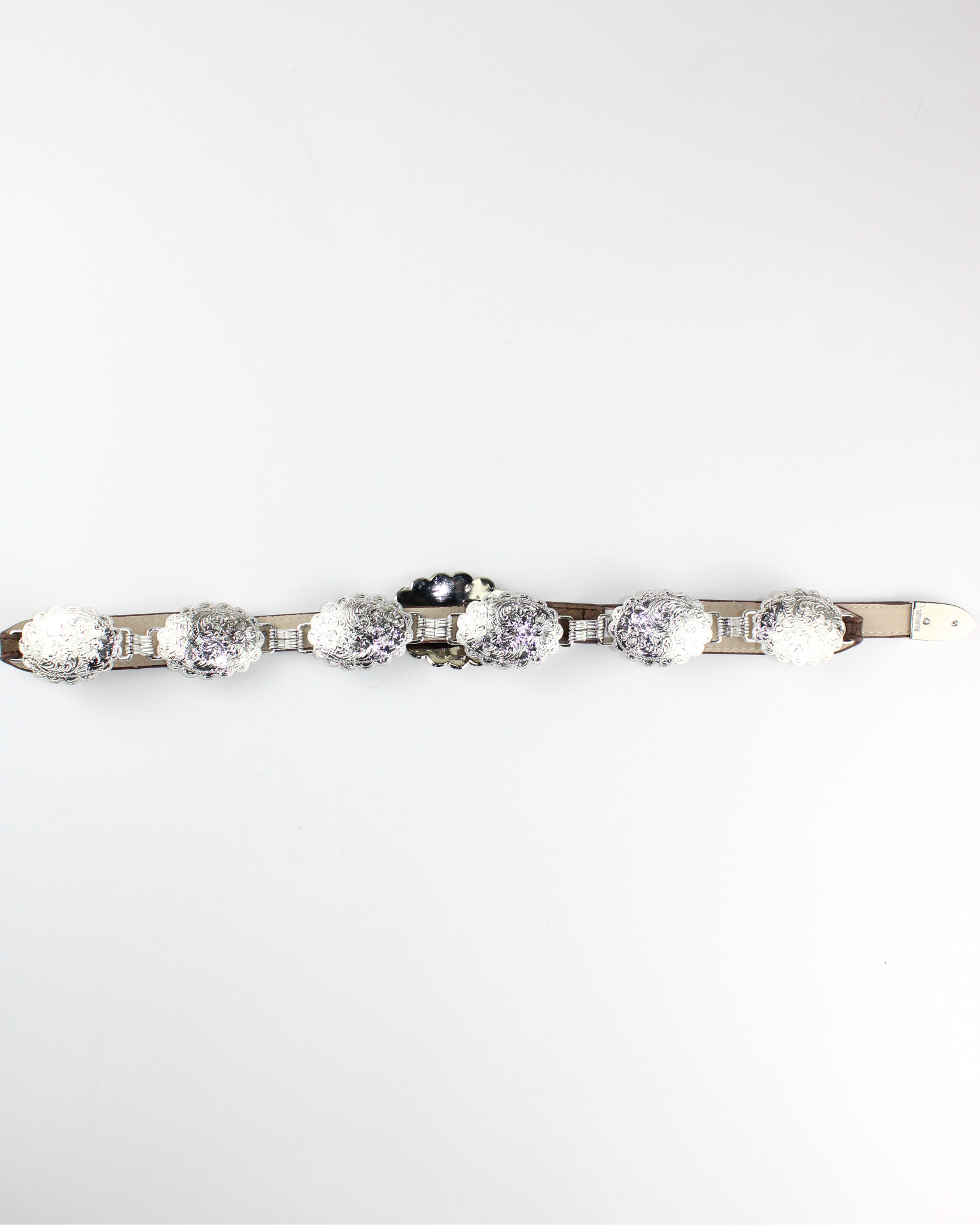 25012 Cinto 6 medallones hebilla flor