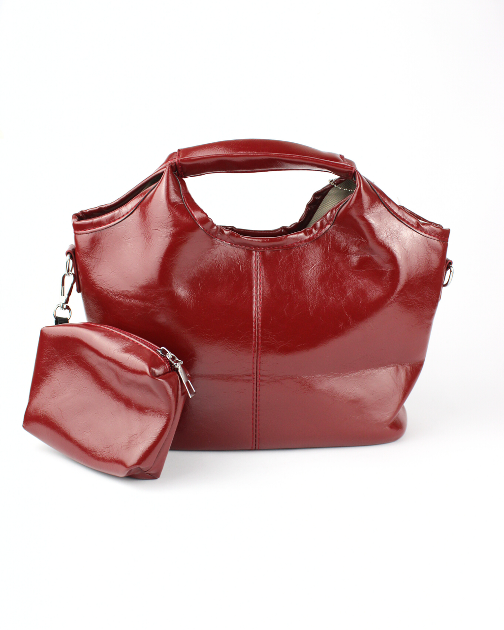 Z22 Bolsa Monedero Rojo Correa Estampada