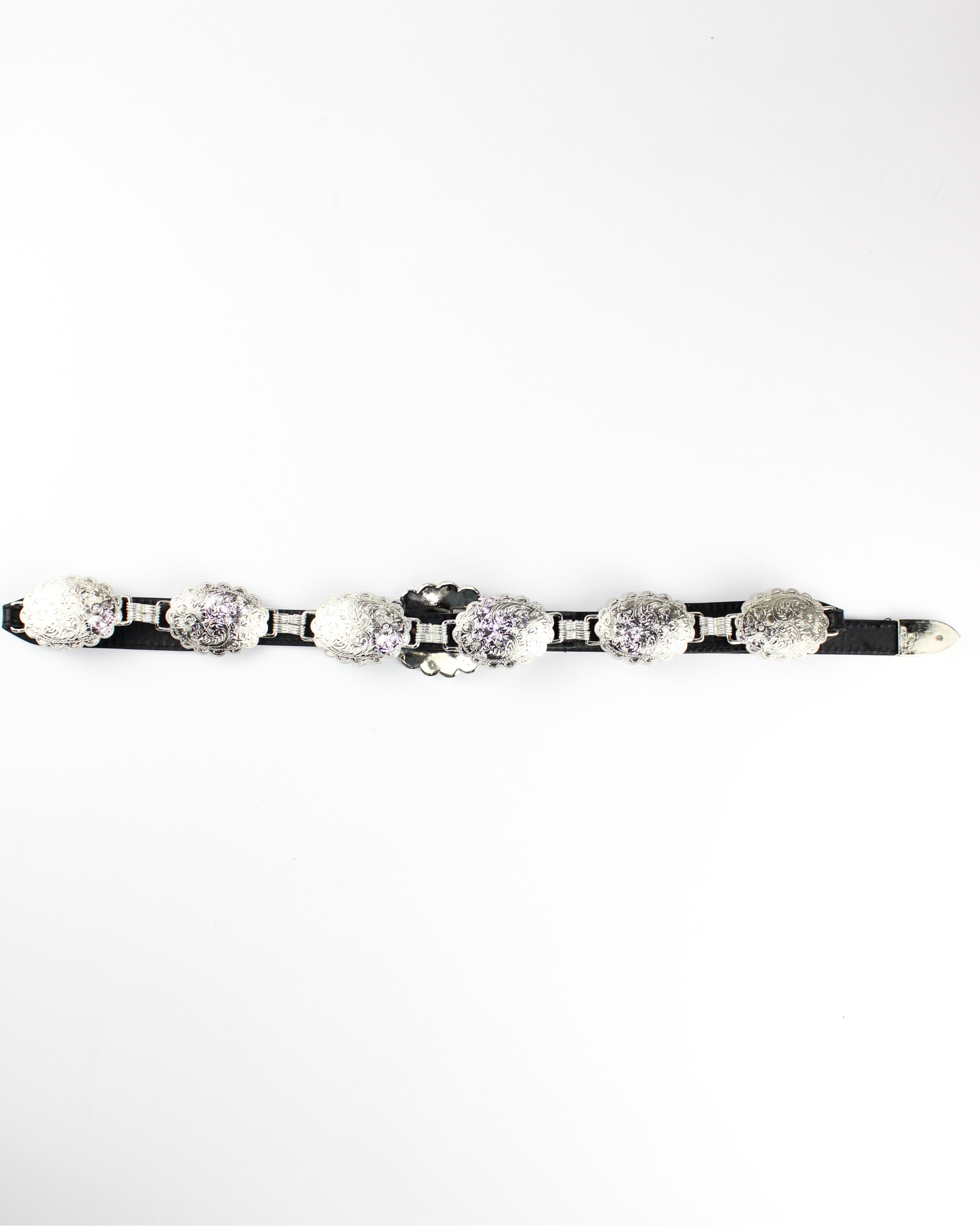 25012 Cinto 6 medallones hebilla flor