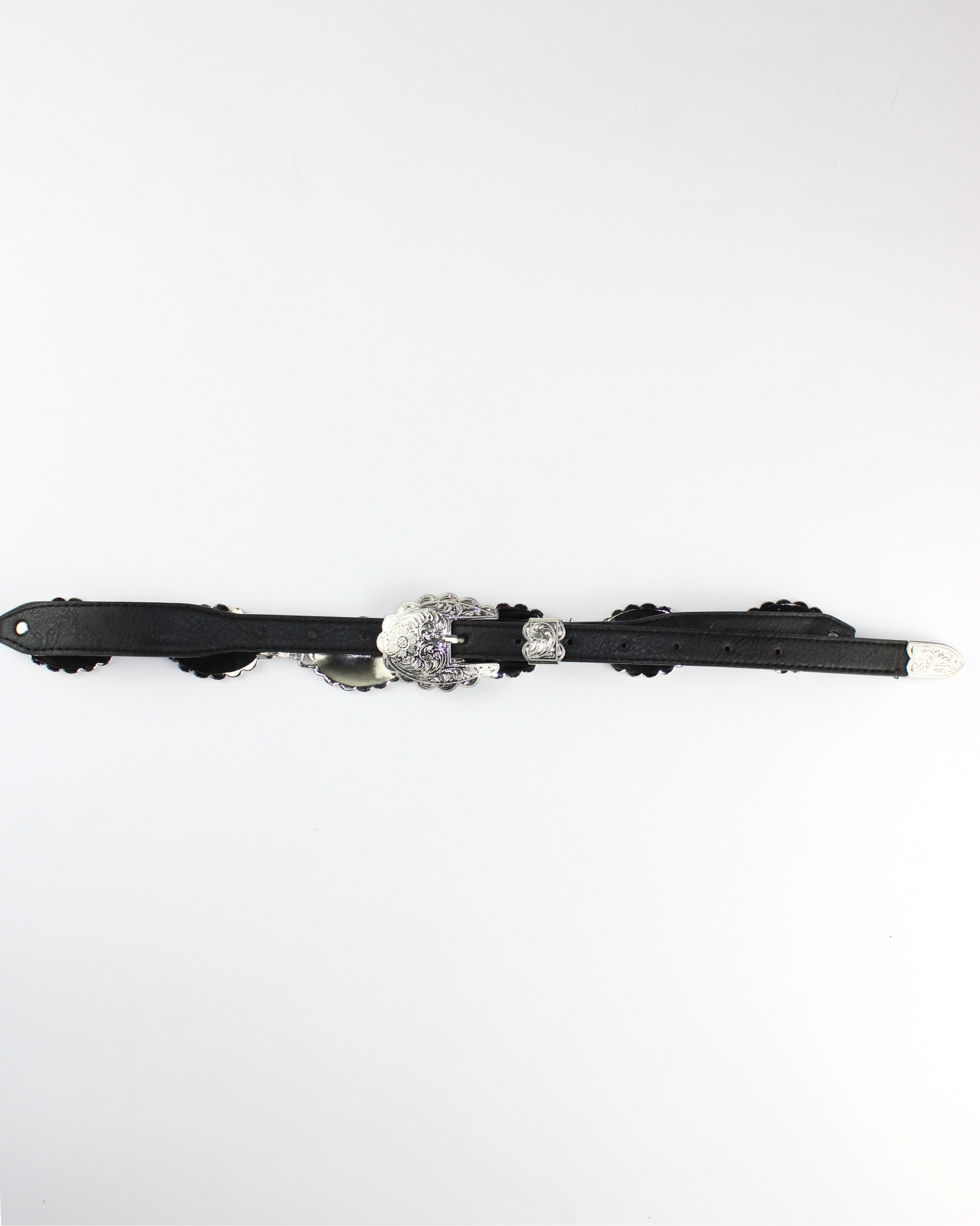 25012 Cinto 6 medallones hebilla flor