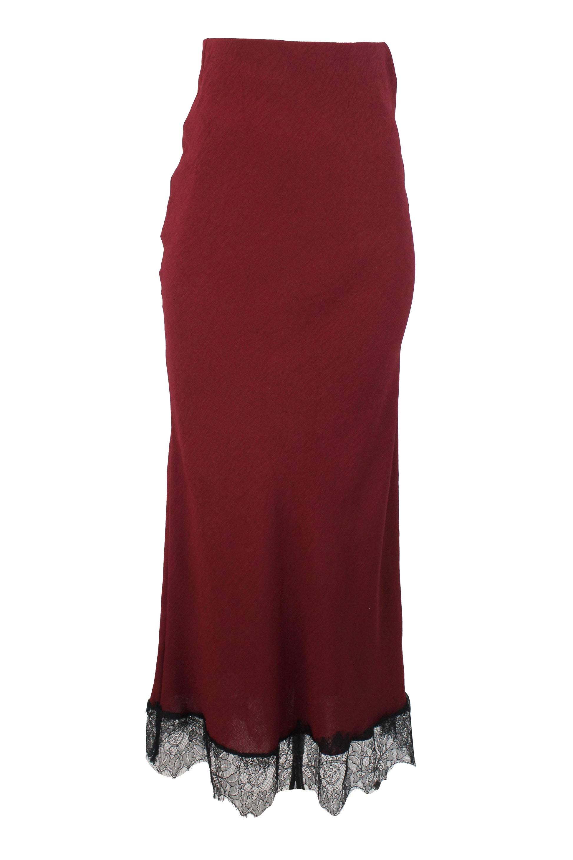 4106LXLJ Falda Larga Corrugada con Encaje