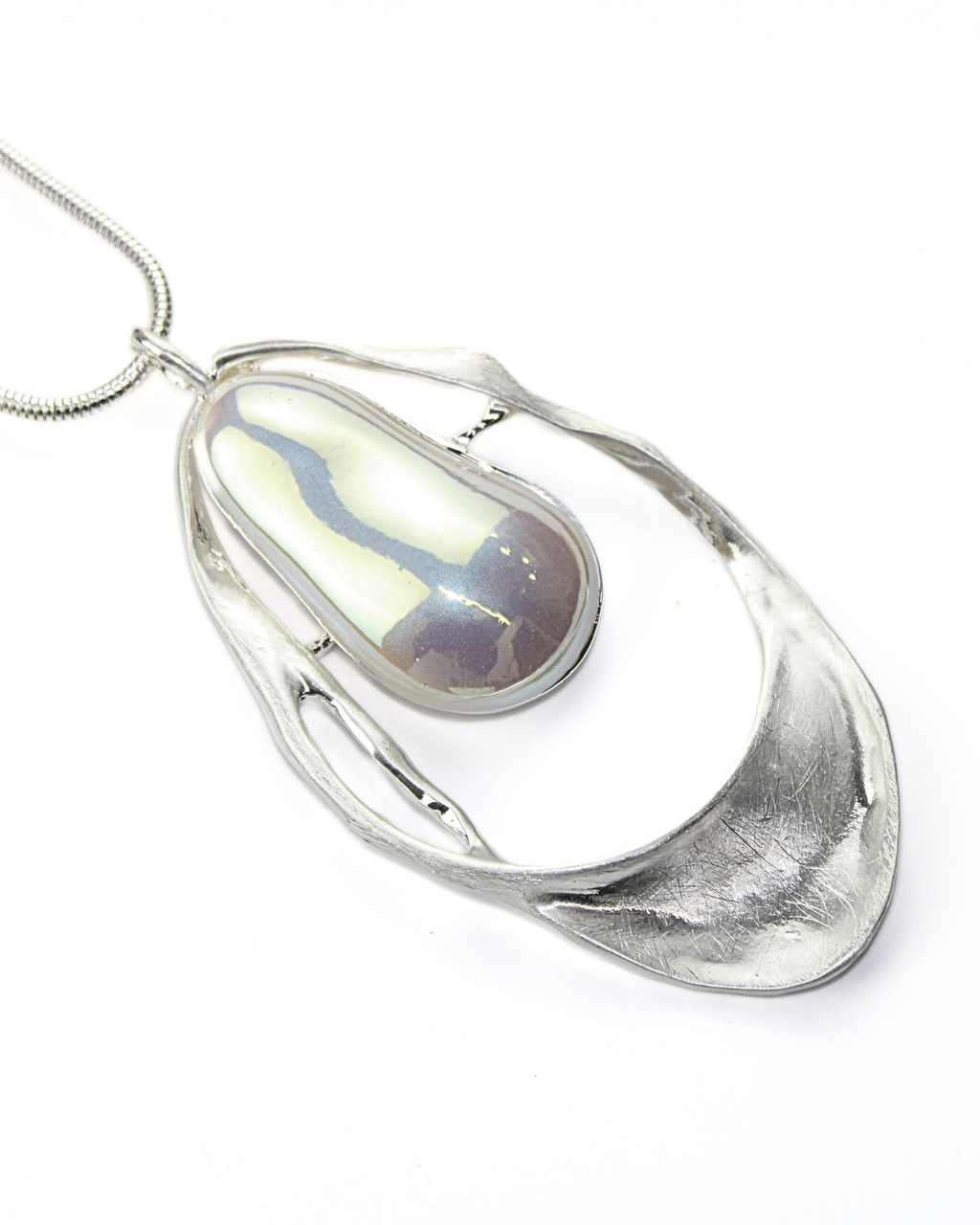 25032 Collar largo con perlas irregular