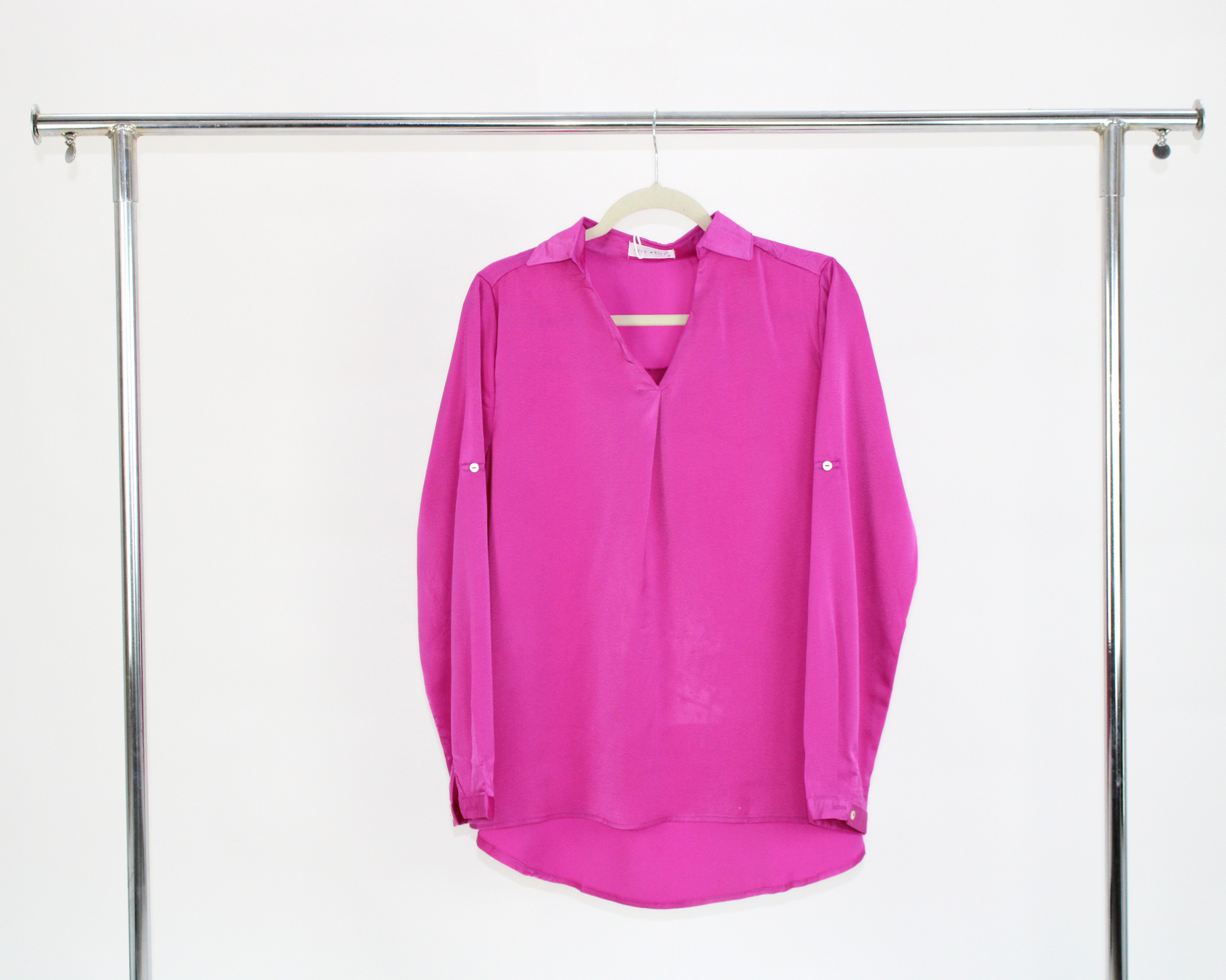71782 Blusa Cuello camisero satin