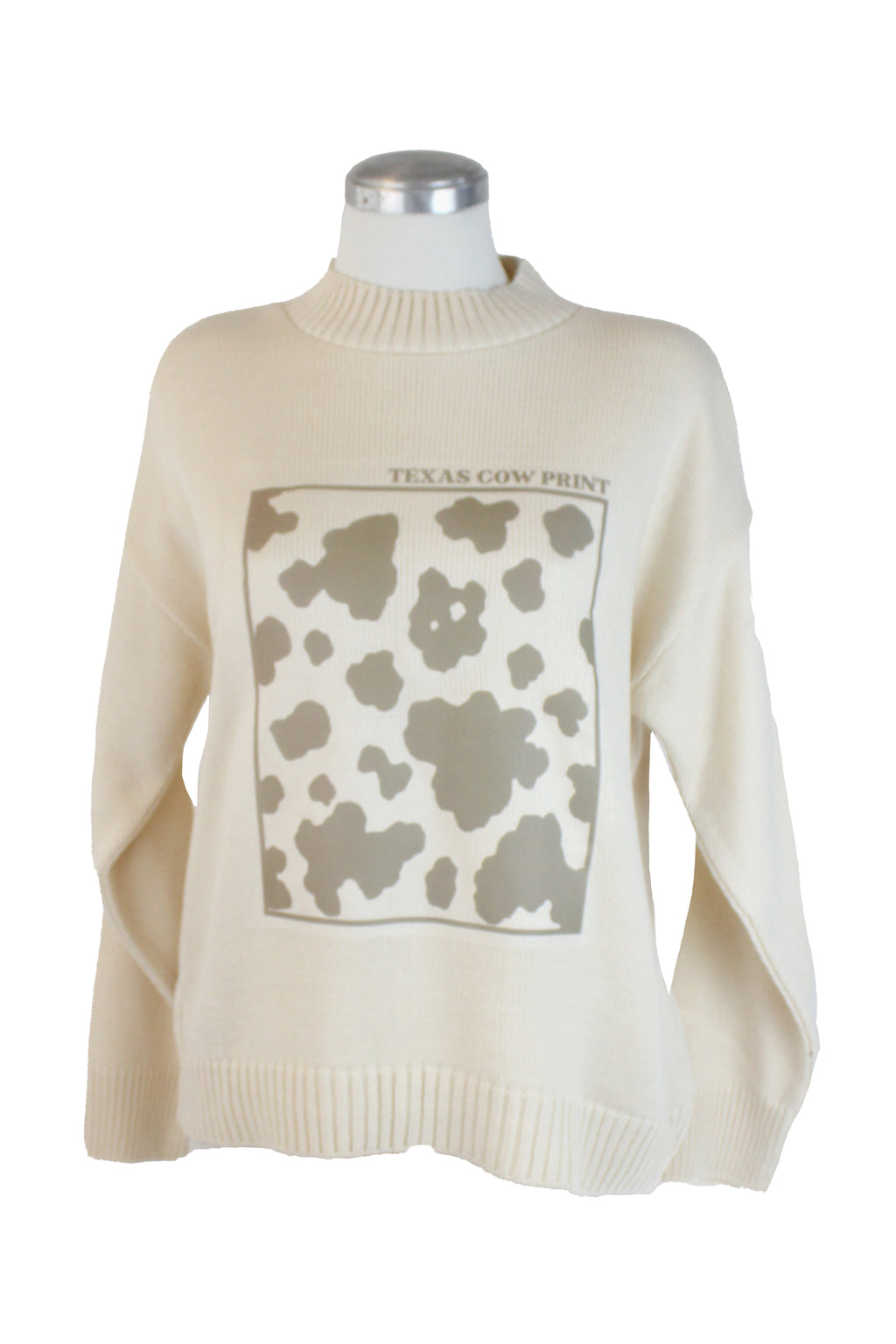 624 Suéter Manga Larga Estampado Texas Cow