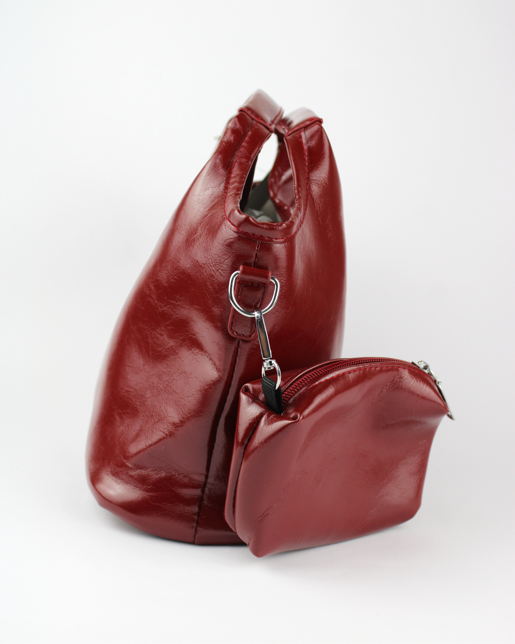 Z22 Bolsa Monedero Rojo Correa Estampada