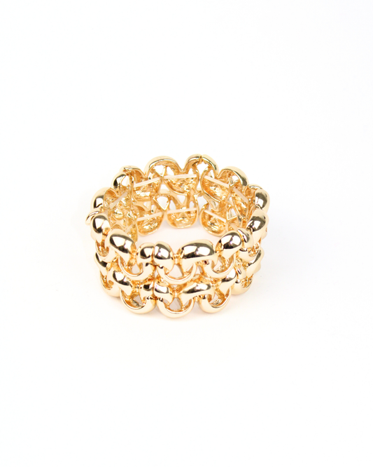 250130 PULSERA METALICA CADENA DOBLE