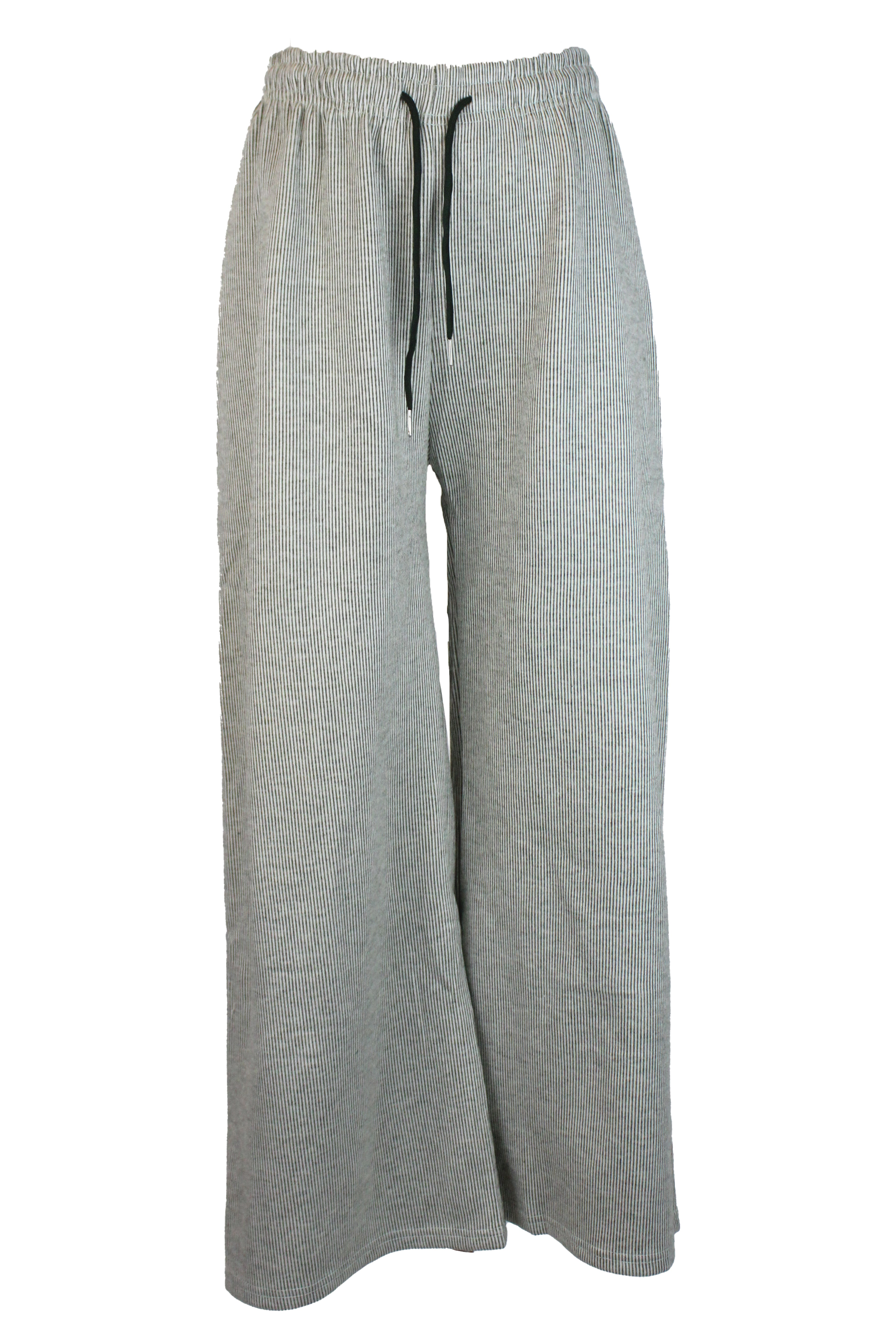 PLZT100 Pantalón Pierna Recta de Rayas con Elástico